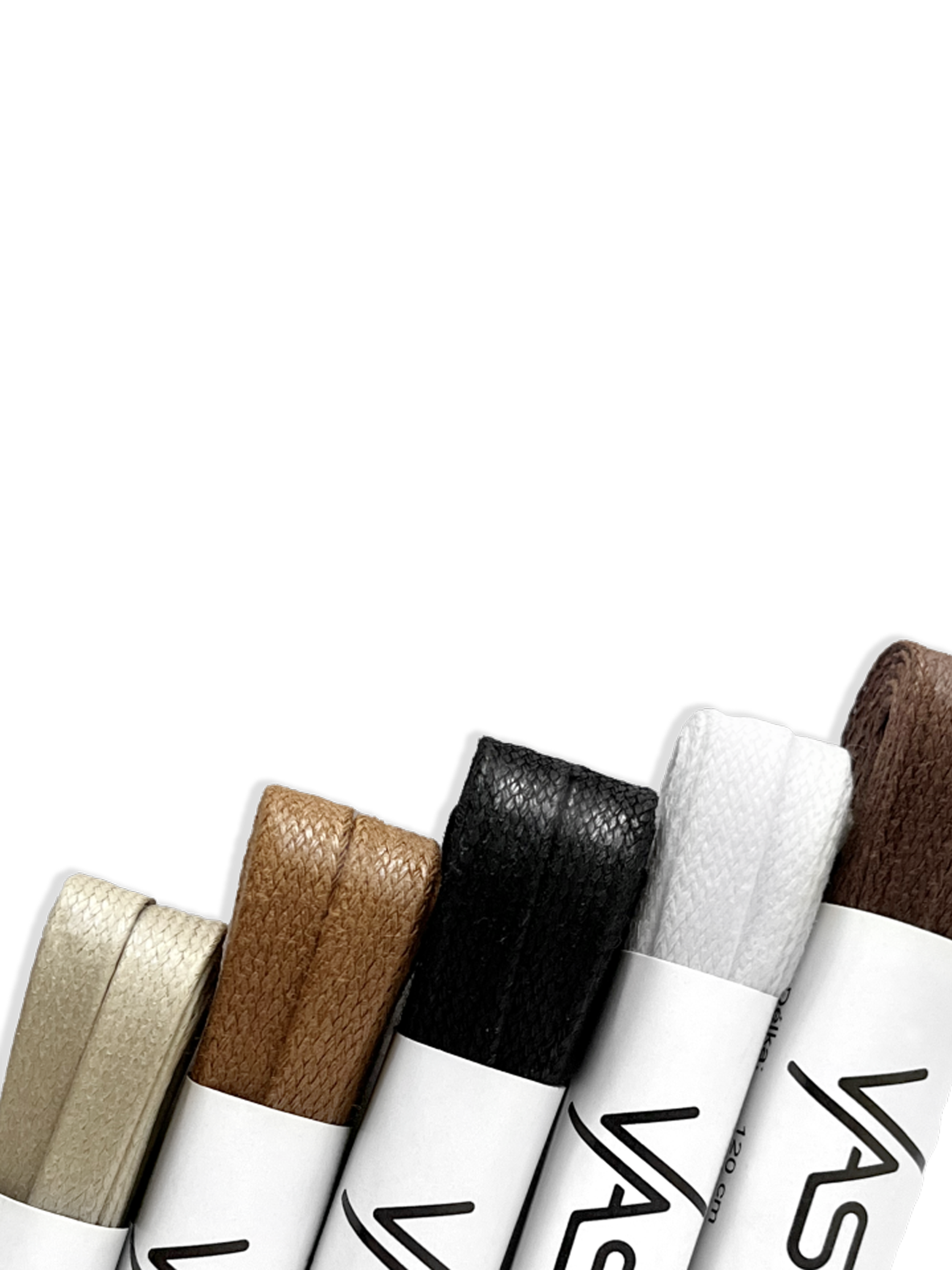 5 x Ploché voskované šnúrky Neutrálna